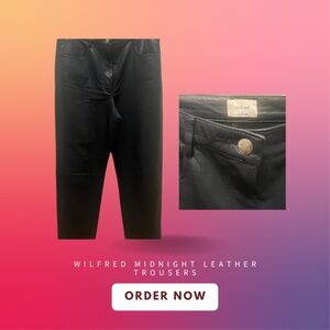 Wilfred Midnight Leather Trousers